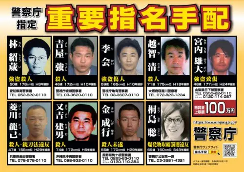 重要指名手配犯